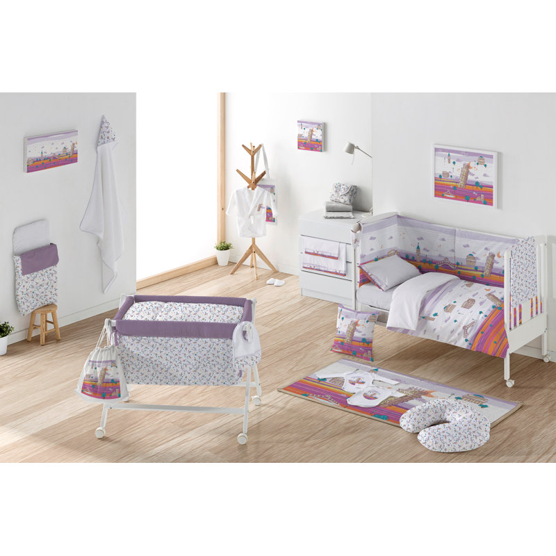 Huckleberry 90cm L Cotton Playmat, Mauve/Orange