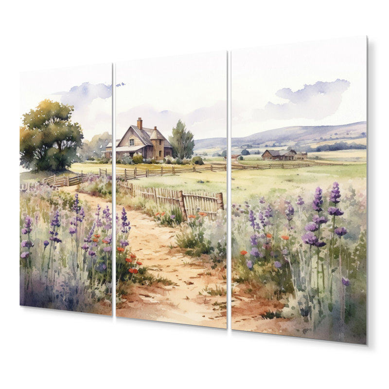 «Herbs Garden At The Farm II» - Ensemble de décoration murale campagne en métal