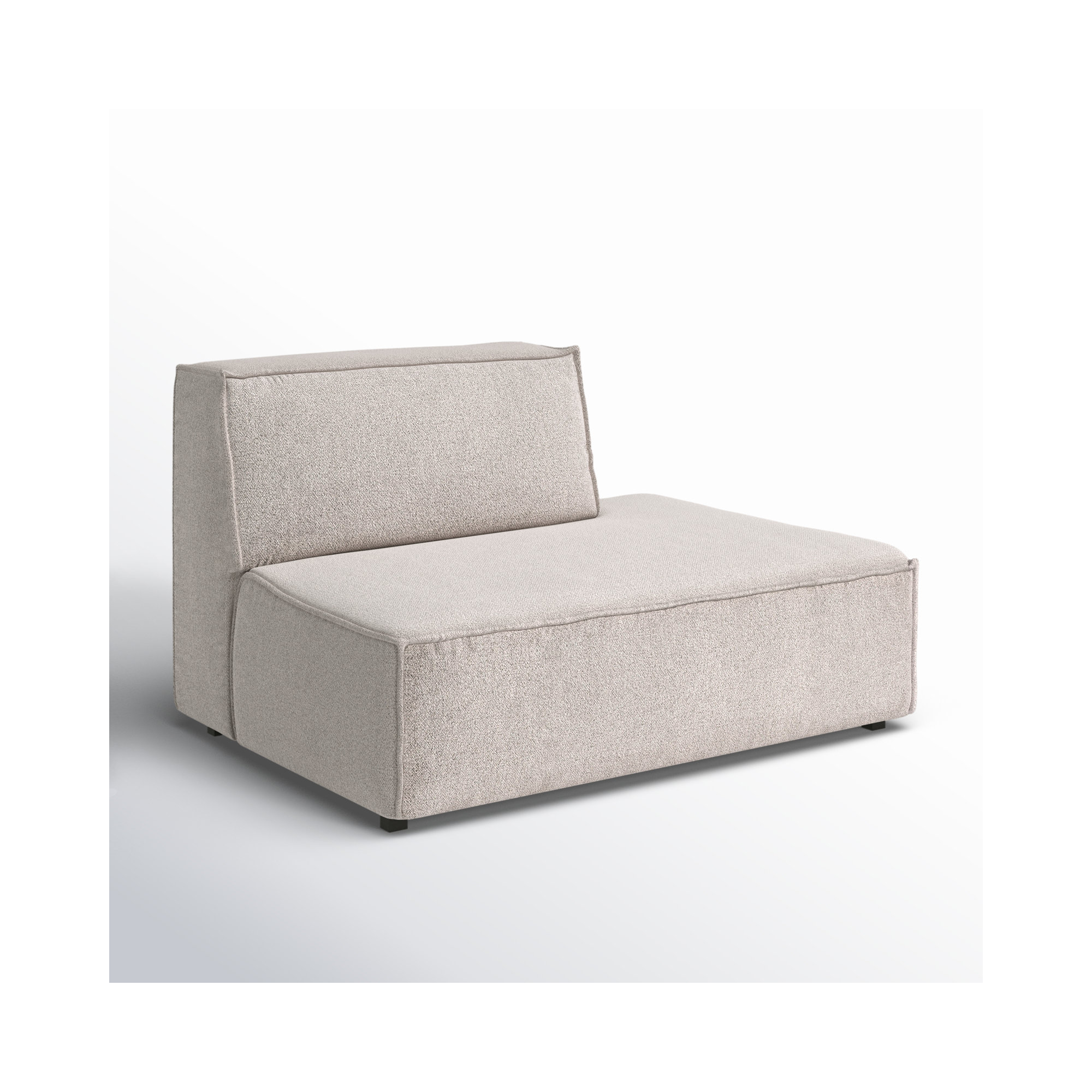 Shonnard Upholstered Chaise Lounge, Taupe Performance Boucle, Right Hand Facing