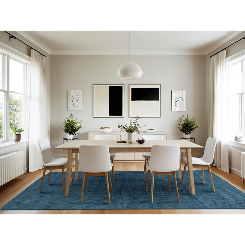 Machine Washable Solid Gray Area Rug, Rectangle 7' x 10'