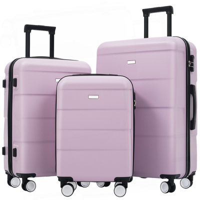 Hardshell Luggage Sets 3 Piece Double Spinner Wheels Suitcase Lightweight 20"+24"+28" Luggages