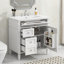 Meuble-lavabo avec lavabo, meuble-lavabo moderne avec 2 tiroirs et rangement rabattable, conception autoportante élégante-1867366677-1867366678