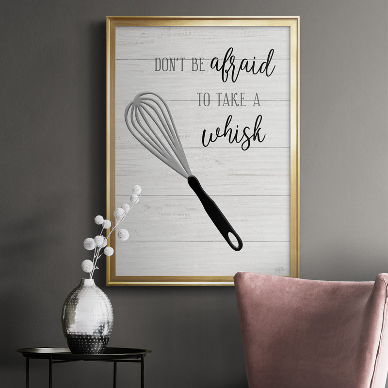 " Take A Whisk ", Gold Paper, 42.5" H x 30.5" W x 1" D