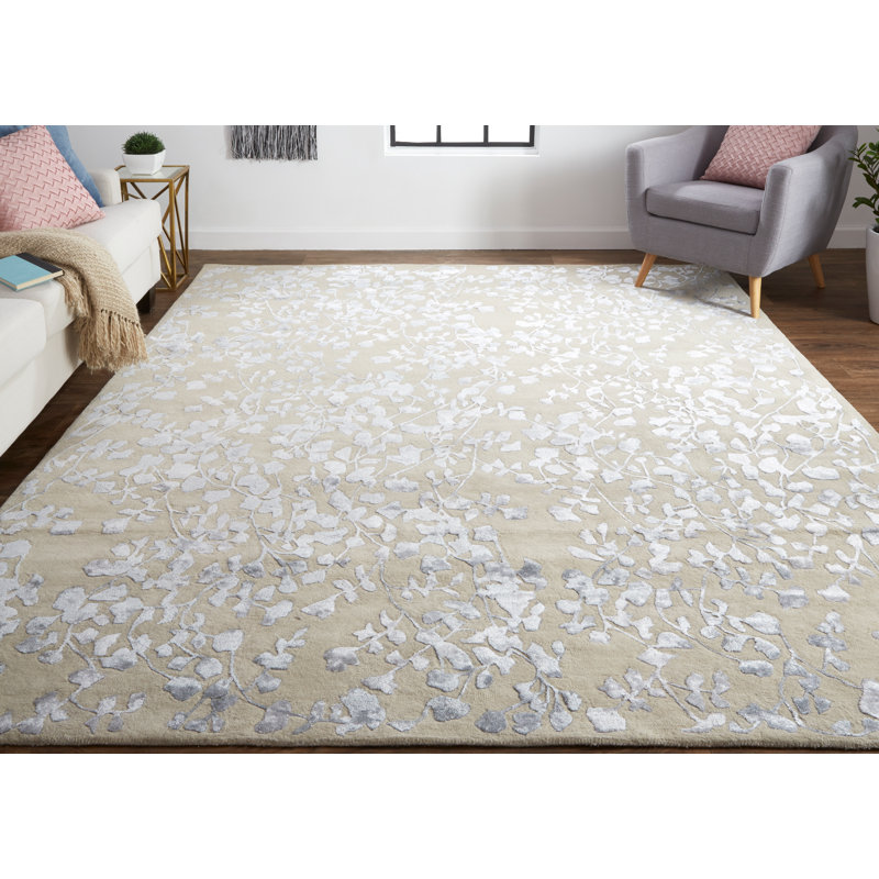 Tapis brun clair touffeté à la main Khalo, Rectangle 5 pi x 8 pi