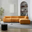 Orange, tissu durable, canapé modulaire 4, éponge haute densité et structure en bois massif-1305234113
