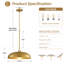 Luminaire suspendu pour îlot de cuisine 1 lumière à intensité variable l 15,7 po Lysander Certifié ETL-714792896
