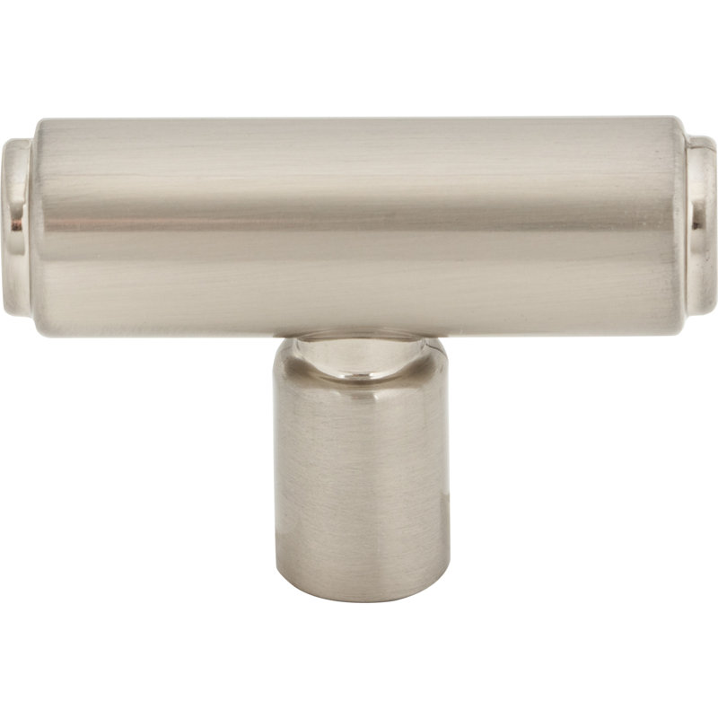 Clarence 2" Length Bar Knob, Brushed Satin Nickel