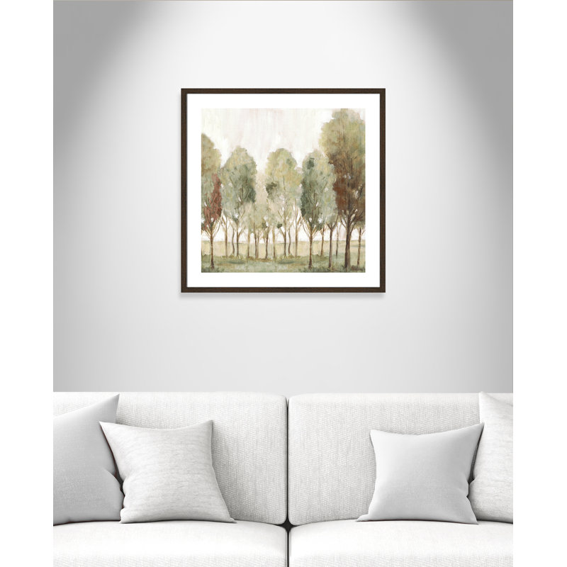 Silent Fall " Silent Fall I ", 27.5" H x 27.5" W x 0.75" D, Brown Framed Paper