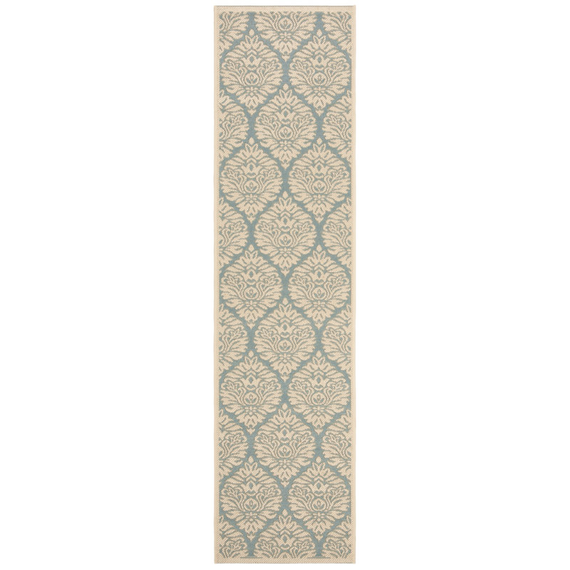 Frankee Performance Damask Indoor/Outdoor Area Rug, Runner 2'2" x 6'