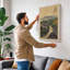 Mountain Over Settlement Japandi - Wrapped Canvas-143406348-143406345