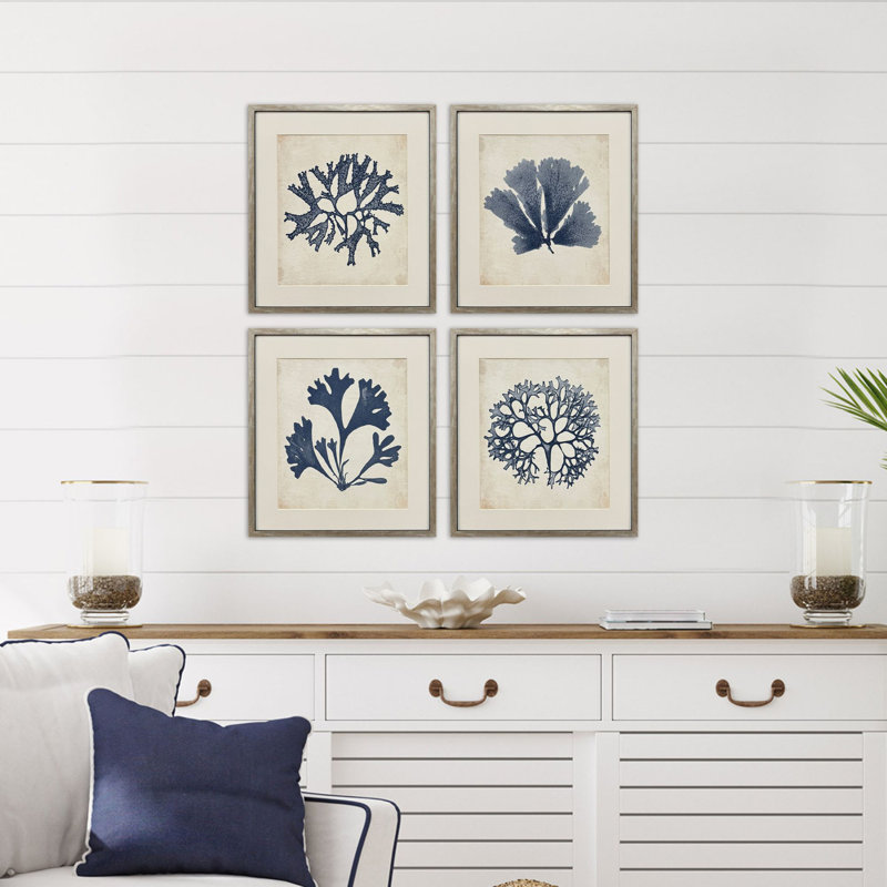 Indigo Sea Life Framed Art