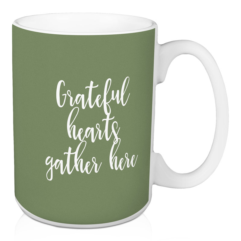 Grande tasse à café avec hearts Obryan, Vert