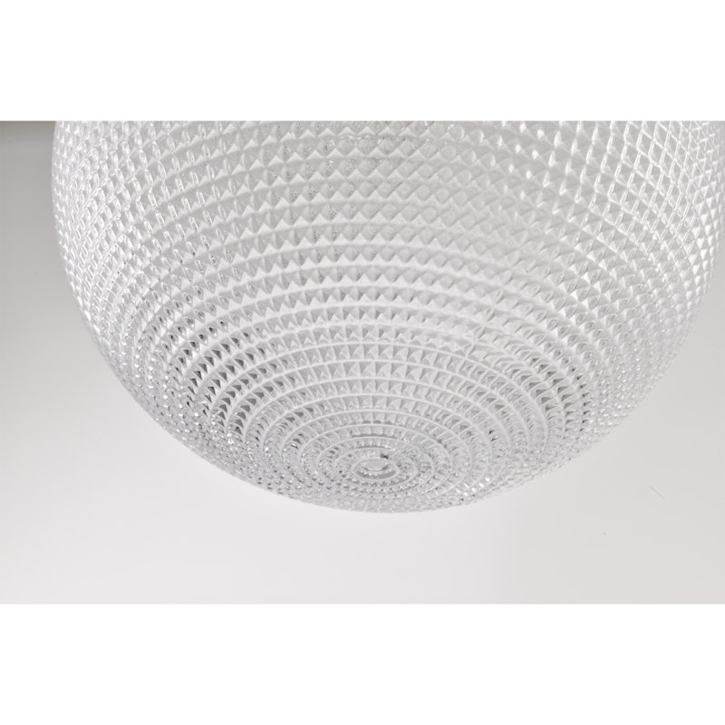 Luminaire suspendu sphérique en verre Sokix, Chrome