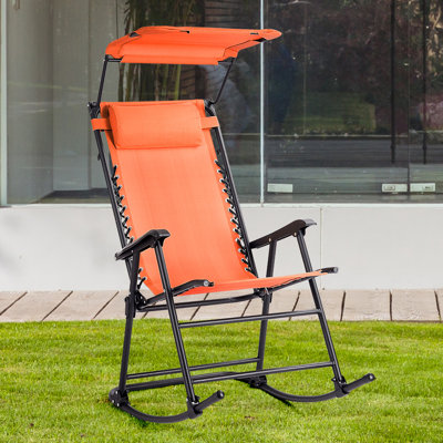 Chaise berçante en métal pour l'extérieur Nitya