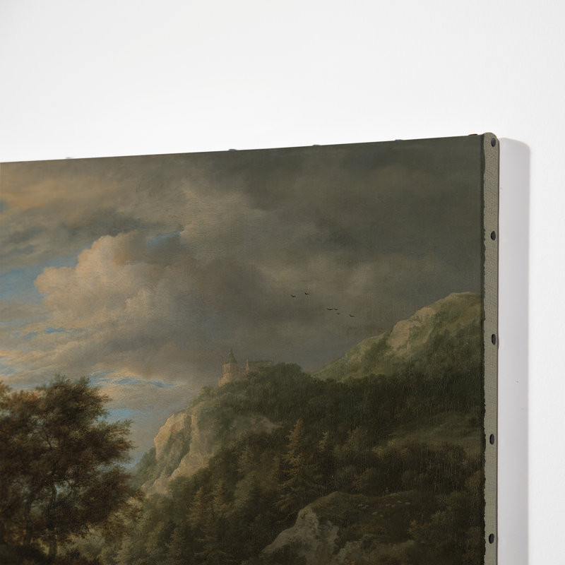 Mountain Landscape With Waterfall Print by Jacob Isaacksz Van Ruisdael