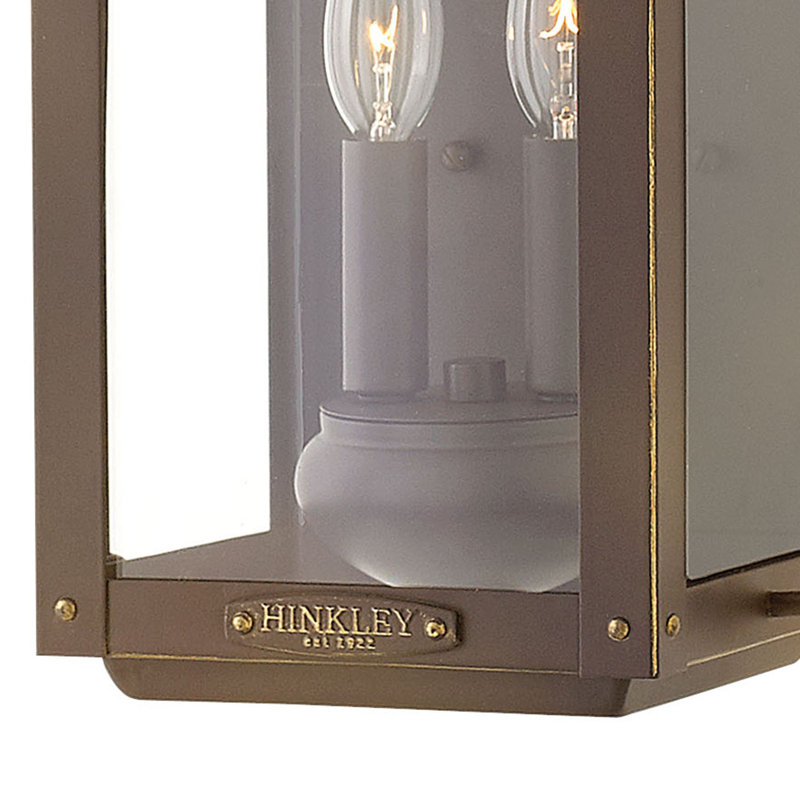 Anchorage 2-Light Outdoor Flush Mount, Aged Zinc, 17.8" H x 9.3" W x 7.8" D, 2 Lights