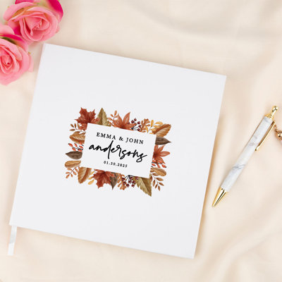 Livre d'or de mariage d'automne personnalisé