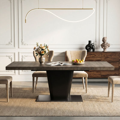 Table de salle à manger rectangulaire extensible pour 8 à 10 personnes