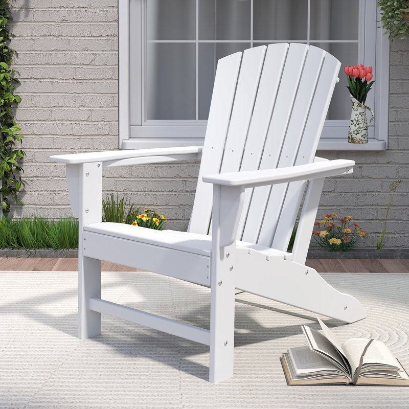 Chaise Adirondack d'extérieur Hdpe, Blanc