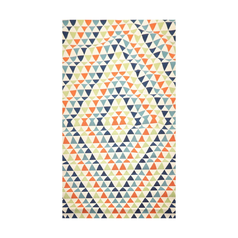 Tapis oriental géométrique en laine KPSI 8 pi 6 po x 13 pi Foundry Select ivoire, couleur lime