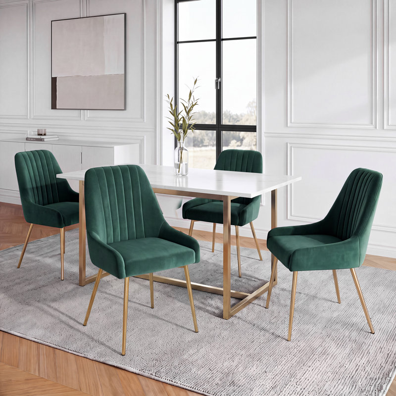 Chaise de salle à manger Maulsby, Vert, 4