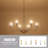 Liseli 6 - Light Dimmable Candle Style Classic / Traditional Chandelier Brushed Nickel Kitchen Lighting-22.24"W x 74.8"H-282447745