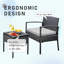 Ensemble de table bistro en rotin pour 2 personnes avec table et coussins-1639745578