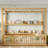 Twin Size Canopy Floor Bed with Guardrails, Shelves & Montessori Design for Kids, Natural-1614658997-1614658994