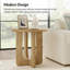Table d'appoint ronde avec placage en chêne et pieds en bois massif Jadida-2055079485