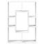 90cm H x 63cm W Geometric Bookcase-105620079