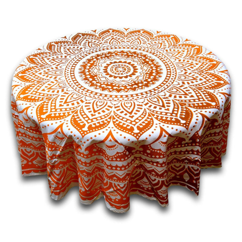 Movses Tie Dye Tablecloth, Orange