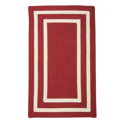 Tapis rouge tressé à bordure Cisbrough
