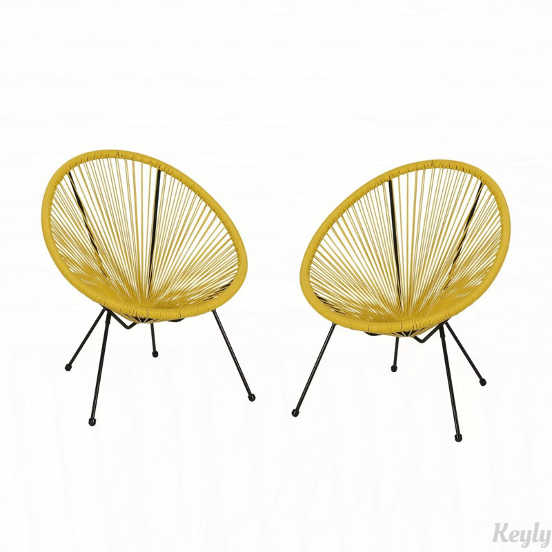 Chaise Anson (ensemble de 2), Jaune