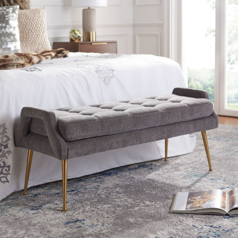 Banc rembourré Corey-Taylor, Gris anthracite