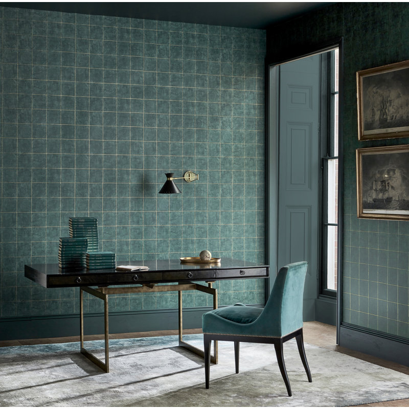 Piastrella Wallpaper, Vine Black
