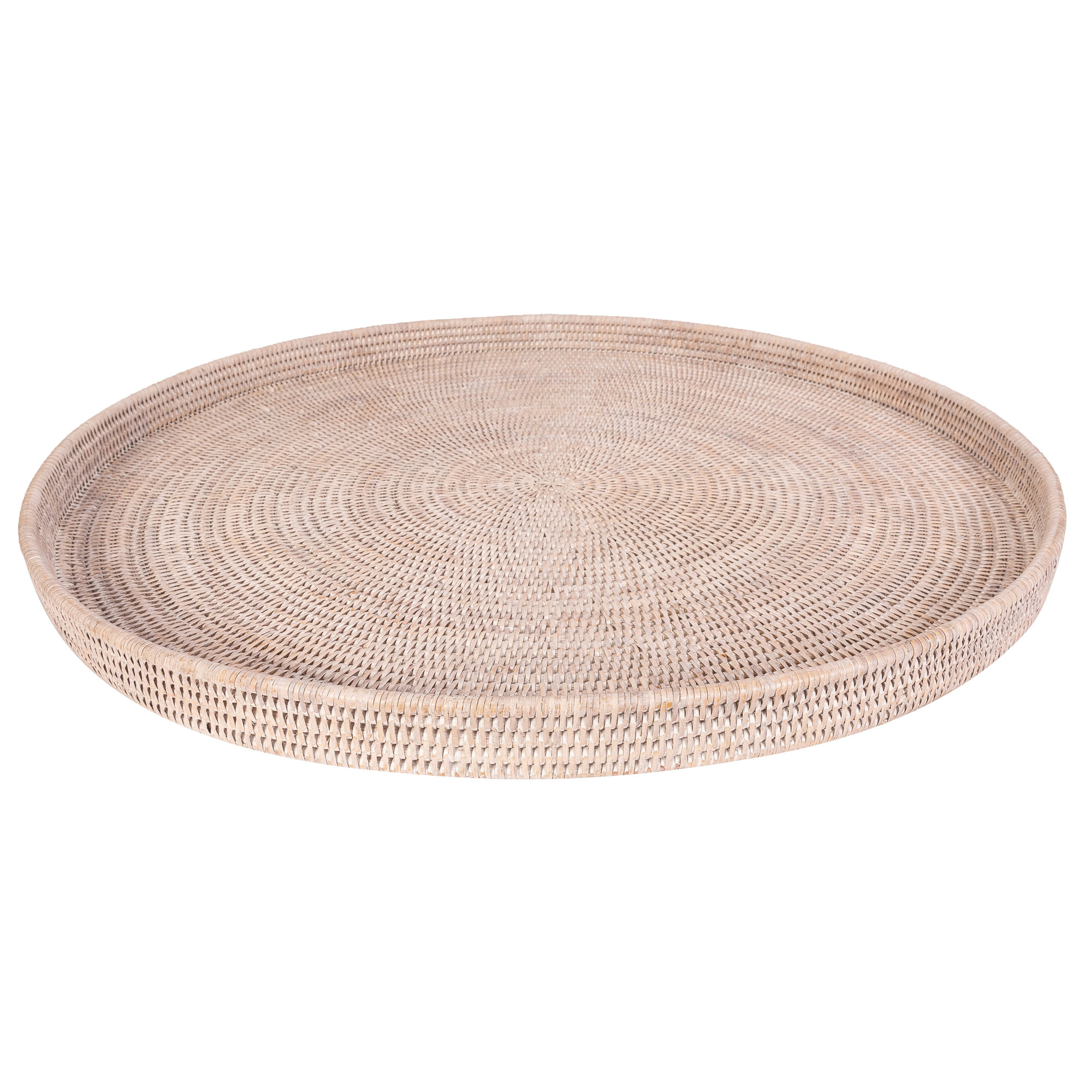 Landers Handmade Serving Tray, White Wash, 2" H x 28" W x 28" D