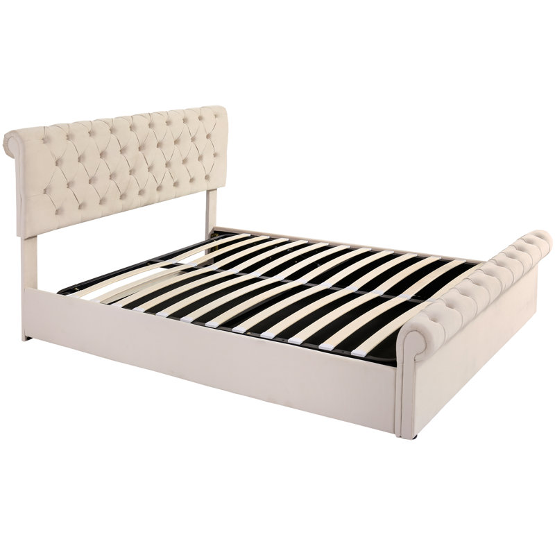 Upholstered Ottoman Storage Bed, Double (4'6)