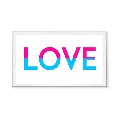 Love Acrylic Rectangle Decorative Tray