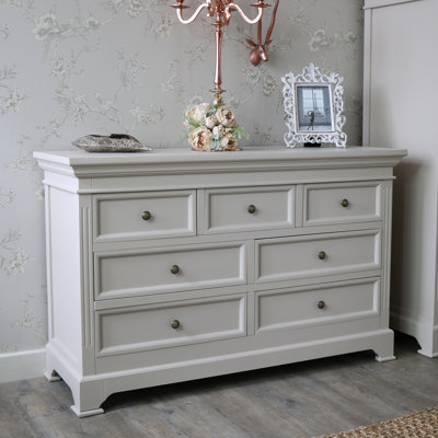 Debby Solid Wood 120cm W 7 - Drawer Chest of Drawers
