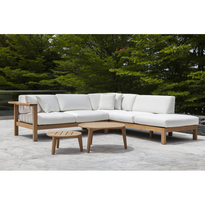 Attol Outdoor Round Teak Coffee Table, 20.56" W x 20.56" L x  10.25" H