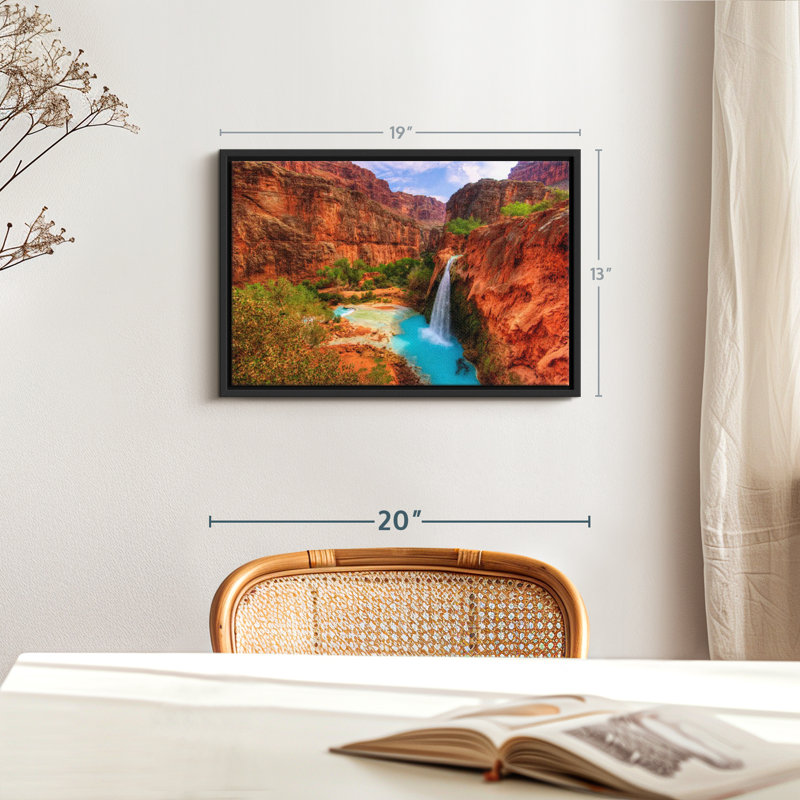 "Art mural des chutes du Havasupai", H 13 po x l 19 po
