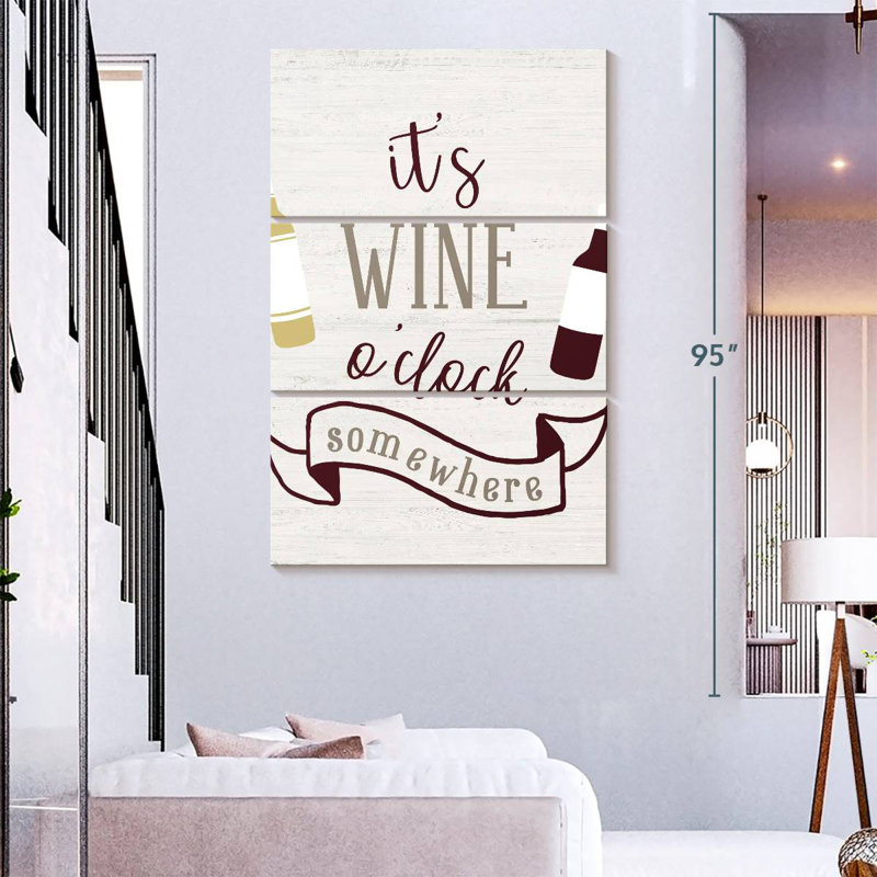 Tergel Wine O'Clock, 74" H x 48" W