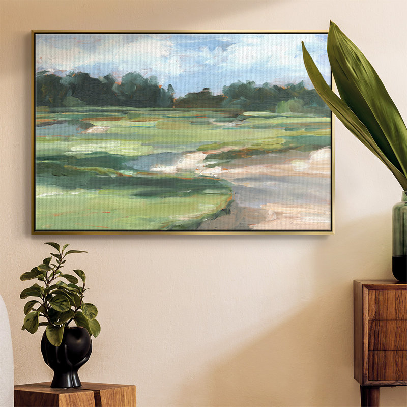 Golf Course Study II, reproduction d'art sur toile, Doré, H 25 po x l 37 po