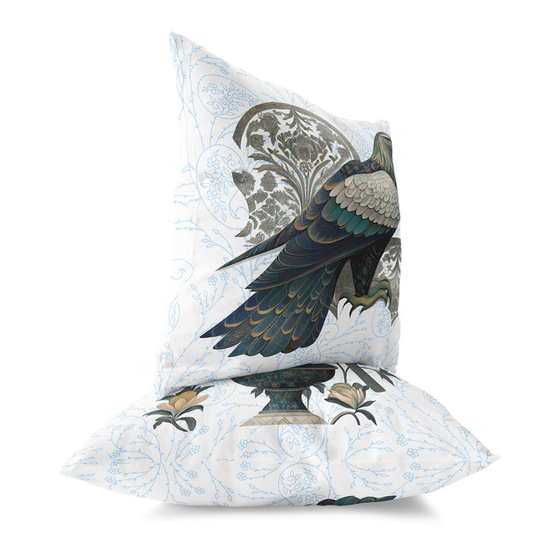 Coussin décoratif intérieur / extérieur Regal Feathers, 20 po x 20 po