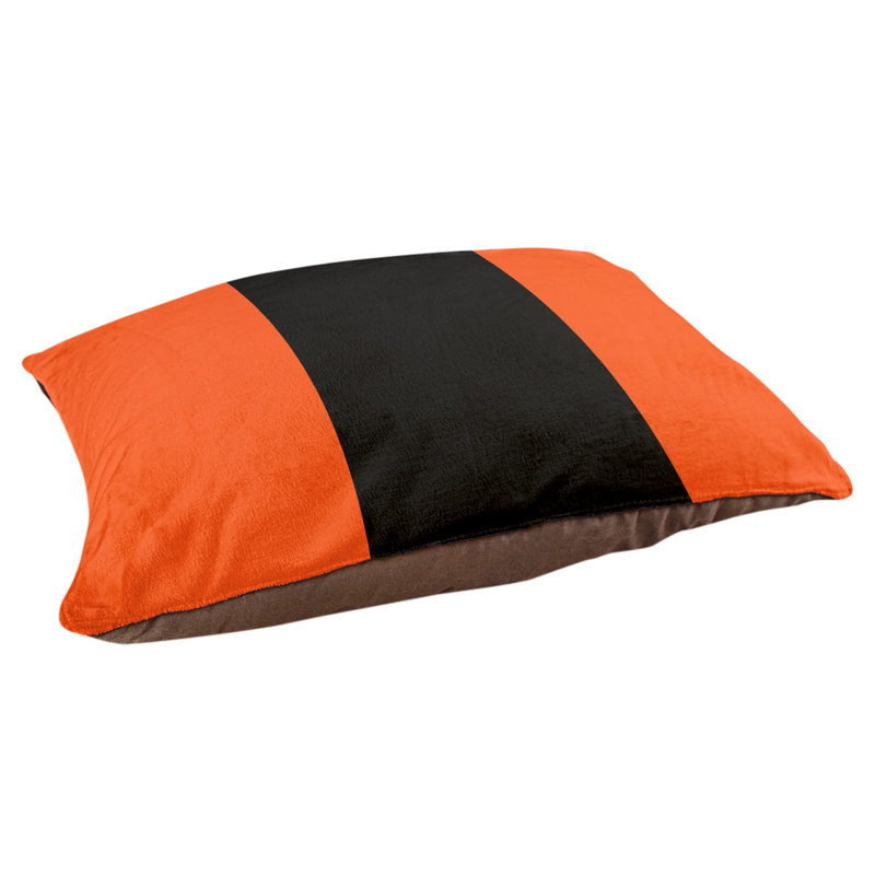 Lit à chat à rayures de football cincinnati, L 40 po x l 30 po, Orange / Noir
