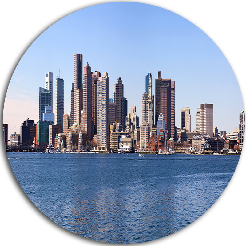 « boston horizon panorama », photographie Cityscape, H 11 po x l 11 po x P 1 po, Métal