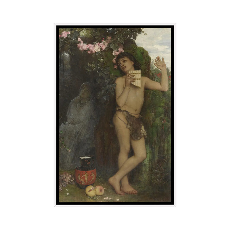 La compliment du berger - ABQ34, H 40 po x l 26 po, Impression sur toile flottante sans passe-partout, Blanc