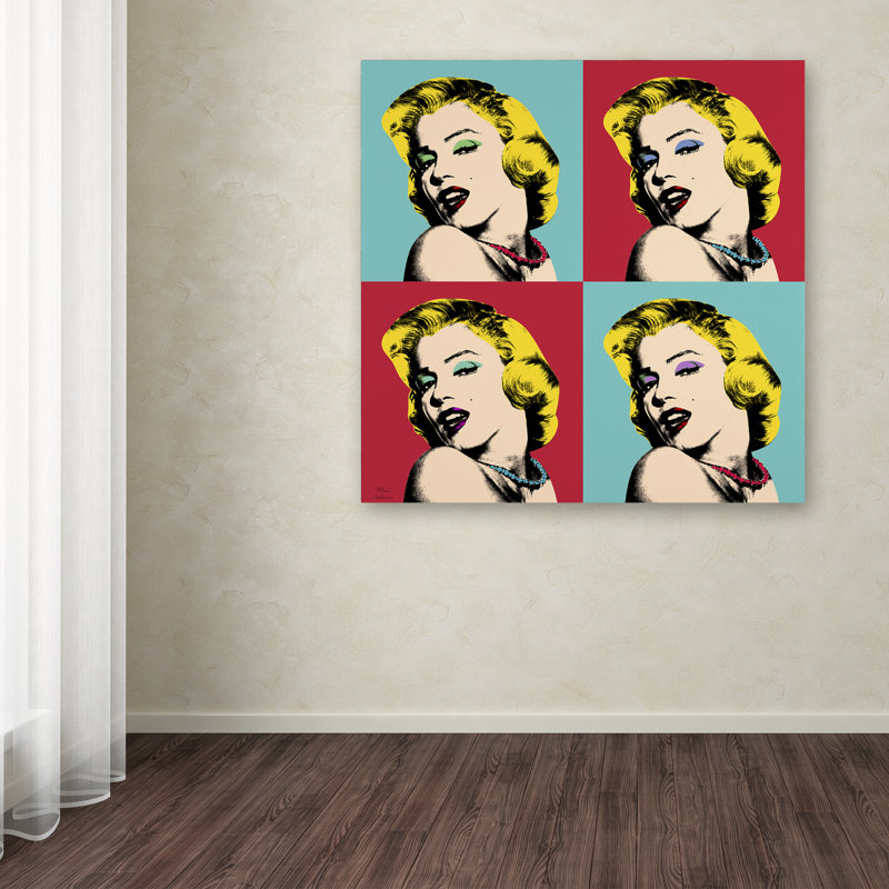 « pop art collage », impression sur toile tendue, H 24 po x l 24 po x P 2 po