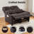 Manual Push Back Reclining Loveseat Sofa For Living Room-80102742