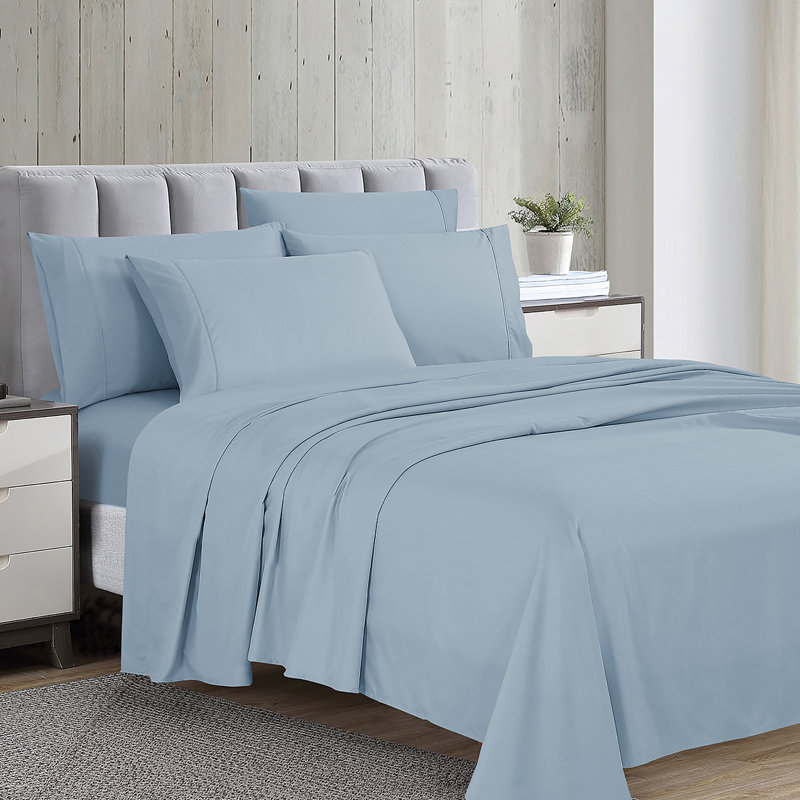 Ensemble de draps en microfibre ultra douce Swift Home Essentials avec taies d’oreiller incluses, poches profondes jusqu’à 14 po, infroissable et facile d’entretien, pêche douce